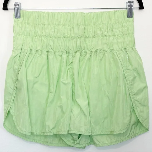 FREE PEOPLE FP MOVEMENT Way Home Lined Athletic Shorts High Rise Green Large - Picture 1 of 9